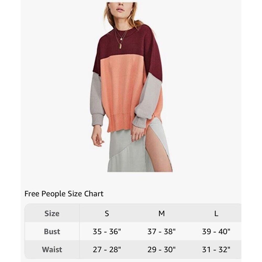 Free People Womens Colorblock Knit Mock Sweater - Picture 8 of 8
